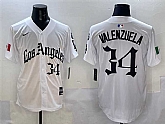 Men's Los Angeles Dodgers #34 Fernando Valenzuela White Mexico 2025 LA Gothic Style With Fernando Patch Vapor Premier Limited Stitched Jersey,baseball caps,new era cap wholesale,wholesale hats